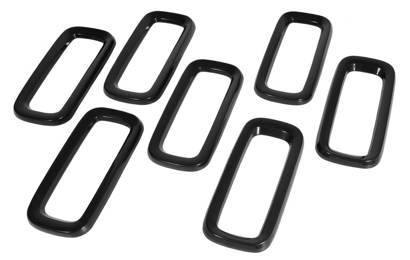 EnRand Jeep Renegade Grill Inserts,Front Grille Guard Cover Trim for 2015-2018 Jeep Renegade - 7Pcs Black - Image 2